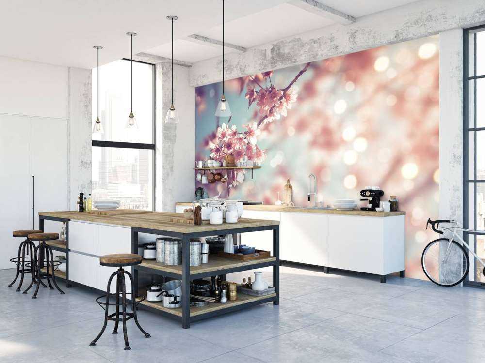 Gros plan sur la branche fleurie