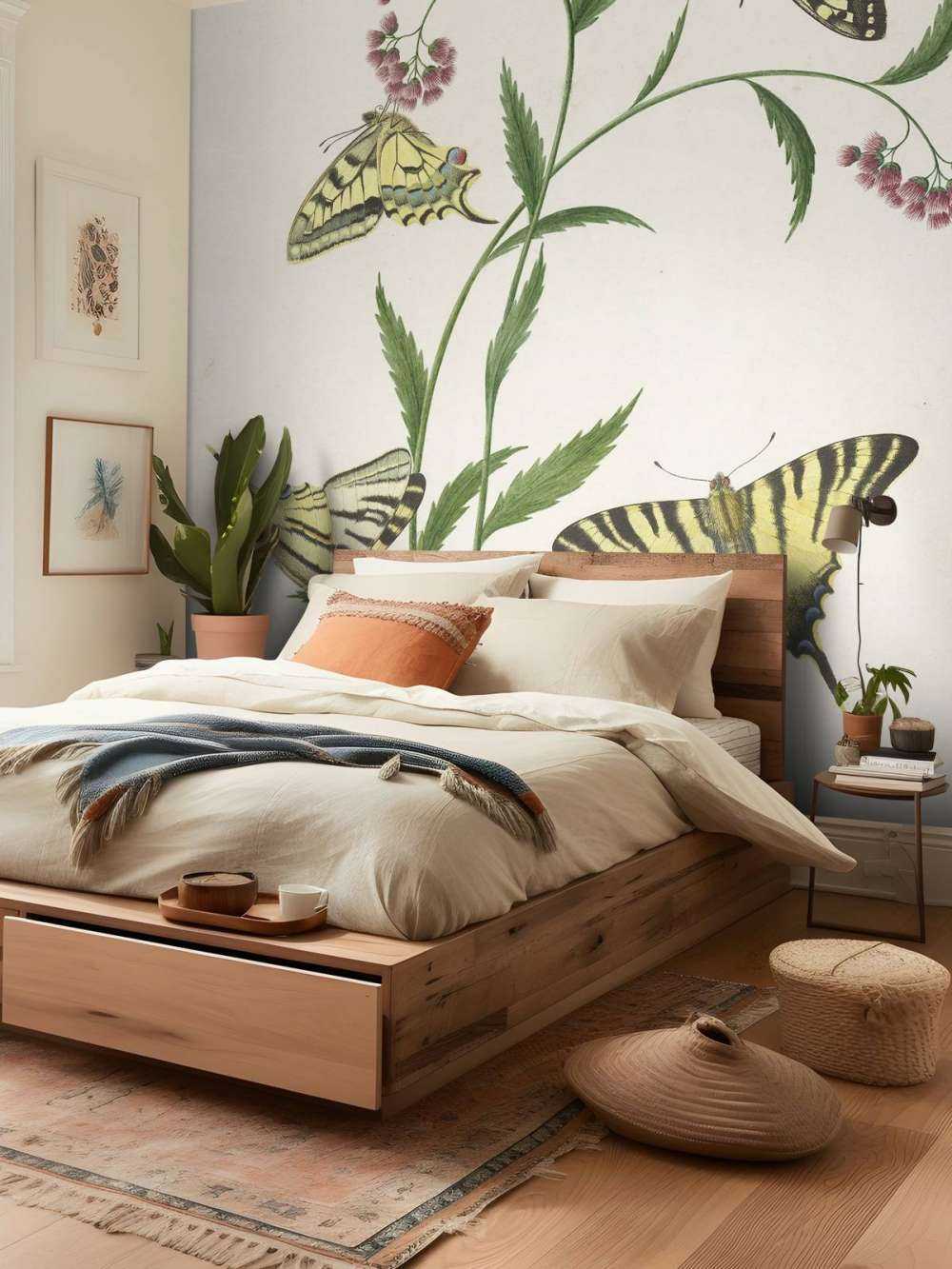 Quatre papillons sur des fleurs, Paulus Knogh