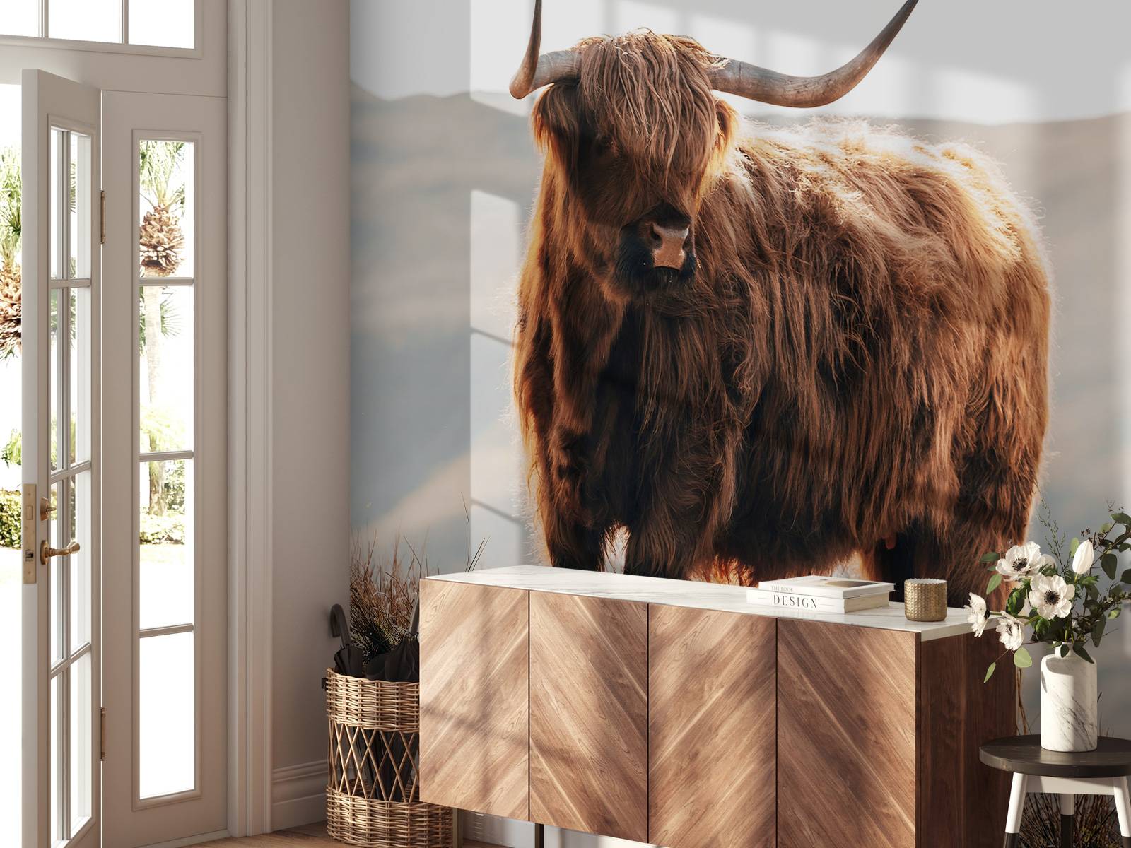 Un Highland écossais sur une colline