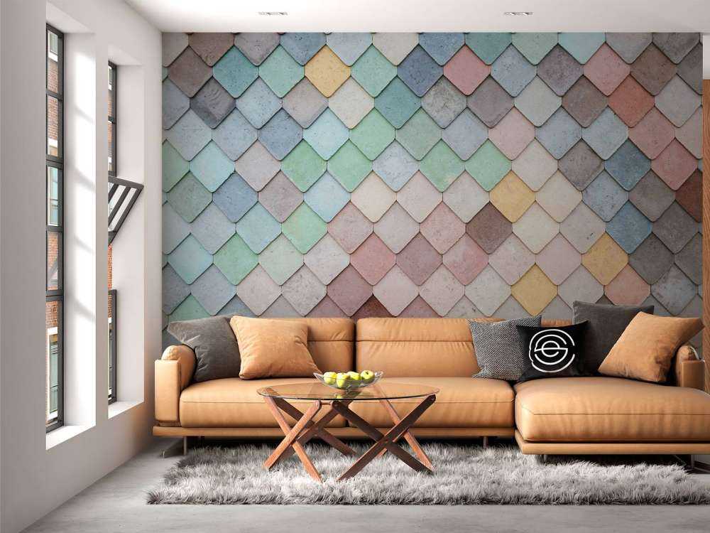 Tuiles de couleur pastel
