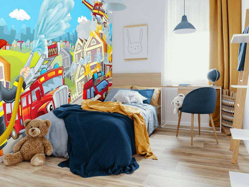 Chambre d'enfants pompiers