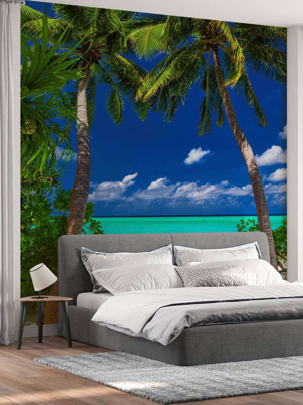 Palmiers sur une île