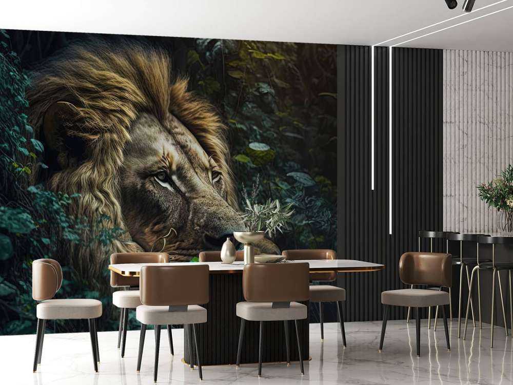 Le roi lion dans la jungle