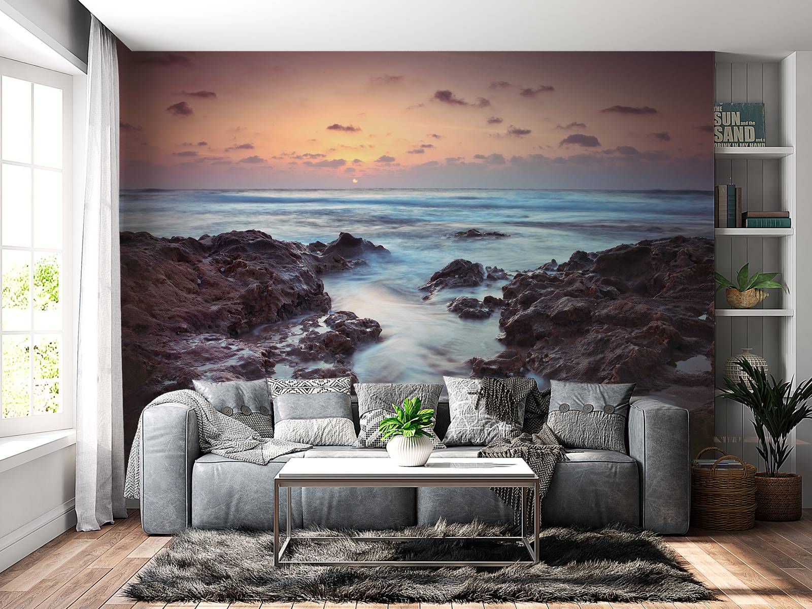Coucher de soleil au bord de la mer
