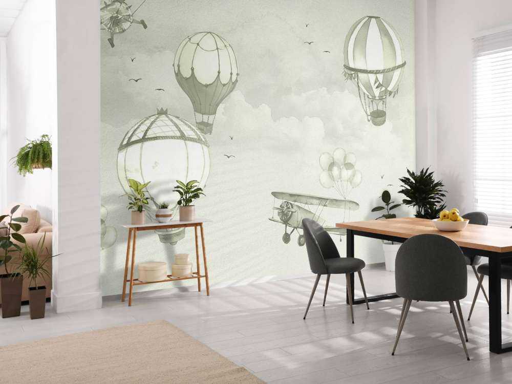 Ballons en vert d'eau