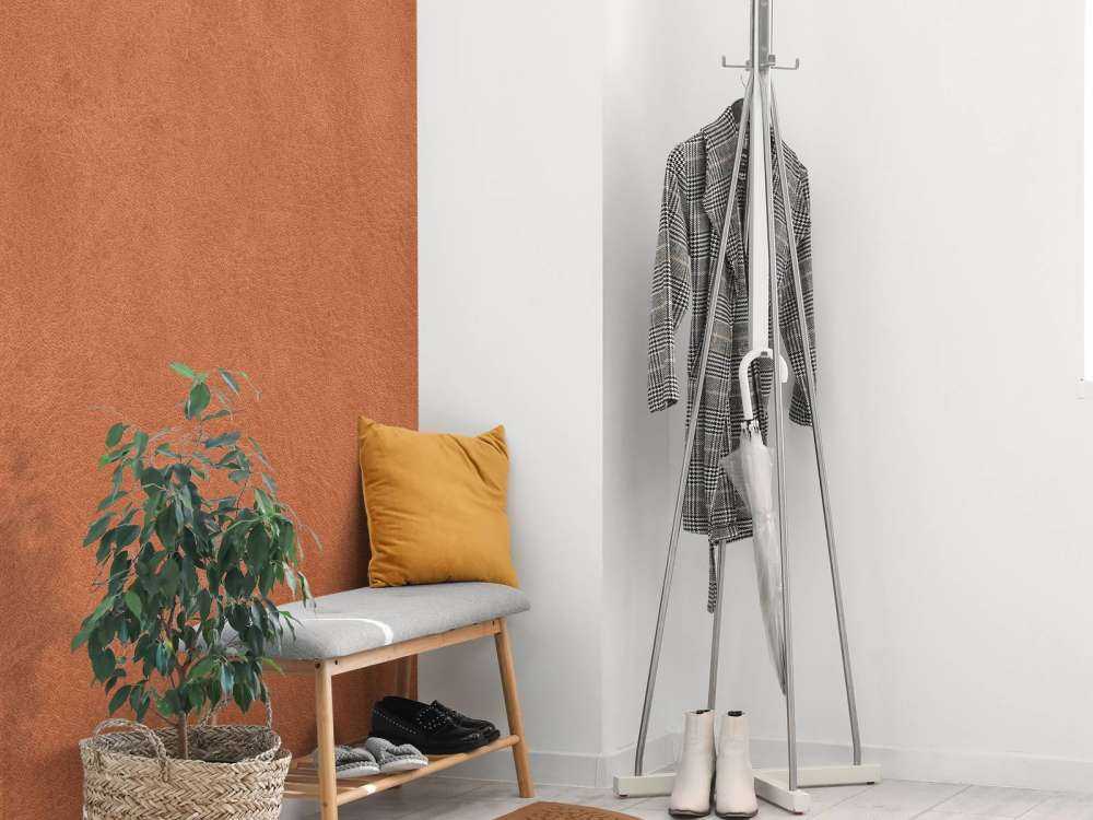 Structure en cuir dans des couleurs terracotta