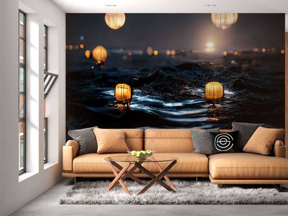 Lanterns au-dessus de l'eau