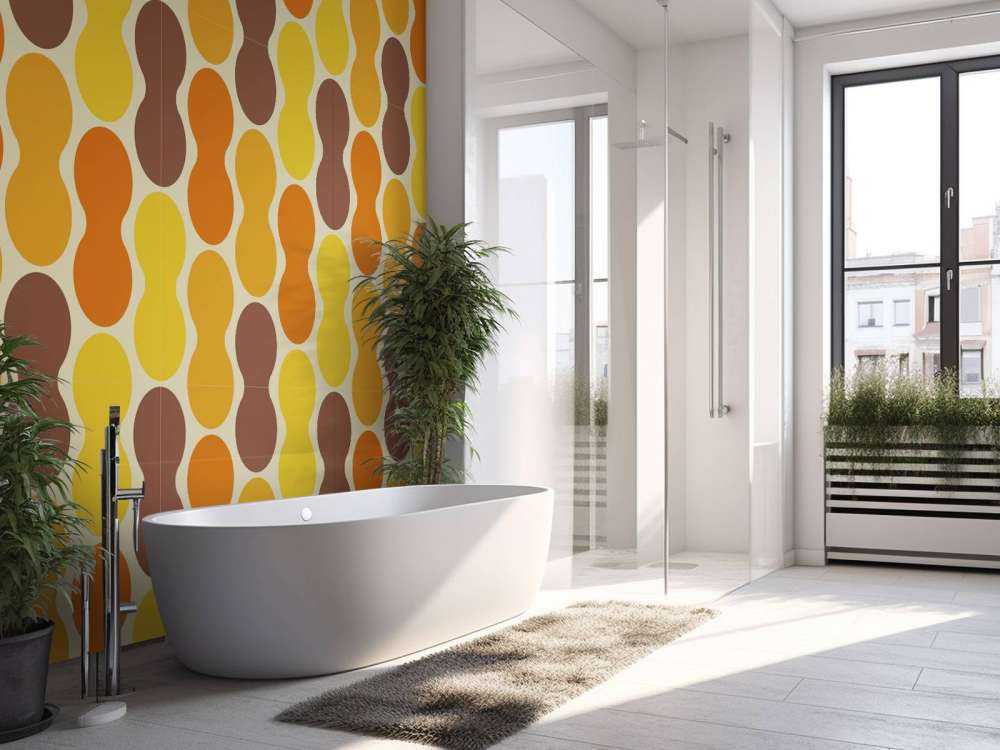 Motif de fleur rétro