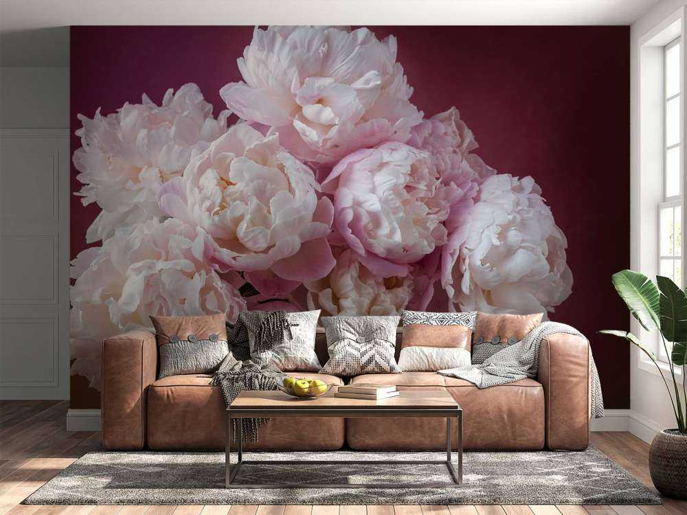 Bouquet de pivoines roses