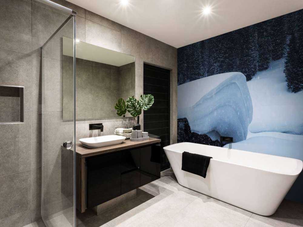 Chalet alpin enneigé dans la tempête d'hiver