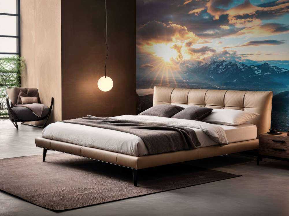 Coucher de soleil sur la vallée alpine