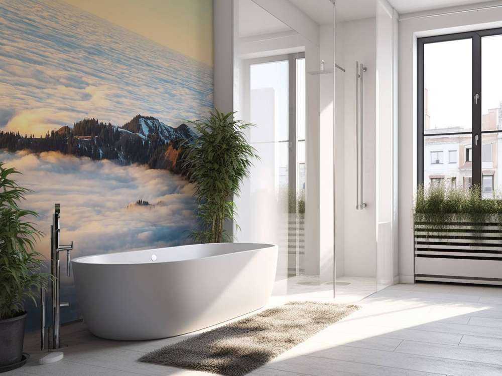 Bergkam flottant dans la mer de nuages