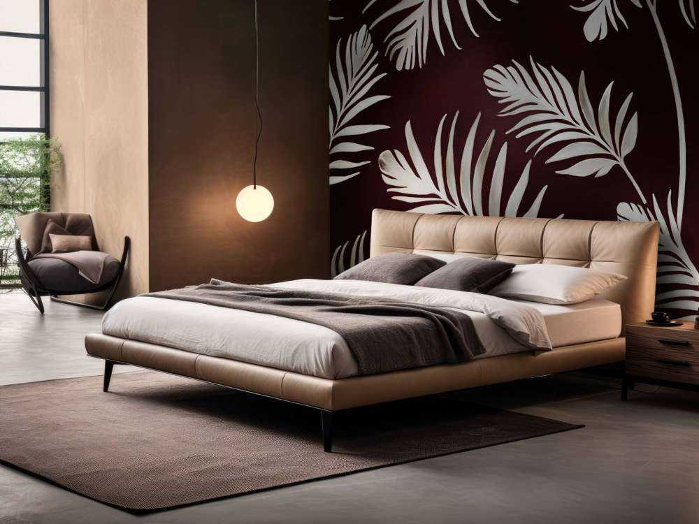 Feuilles dorées sur un bleu profond et sombre