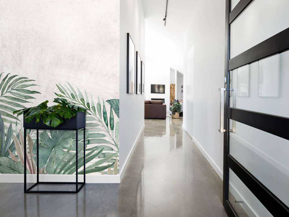 Feuillage tropical en aquarelle