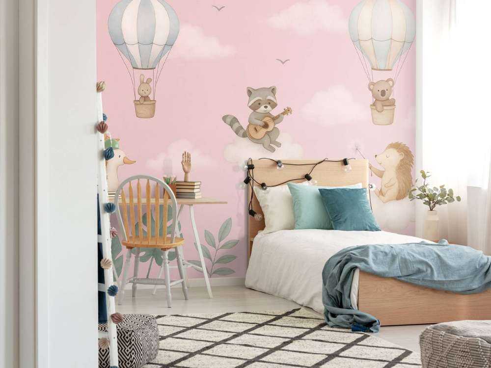 Jeu de lumière dans un ciel rose nuageux