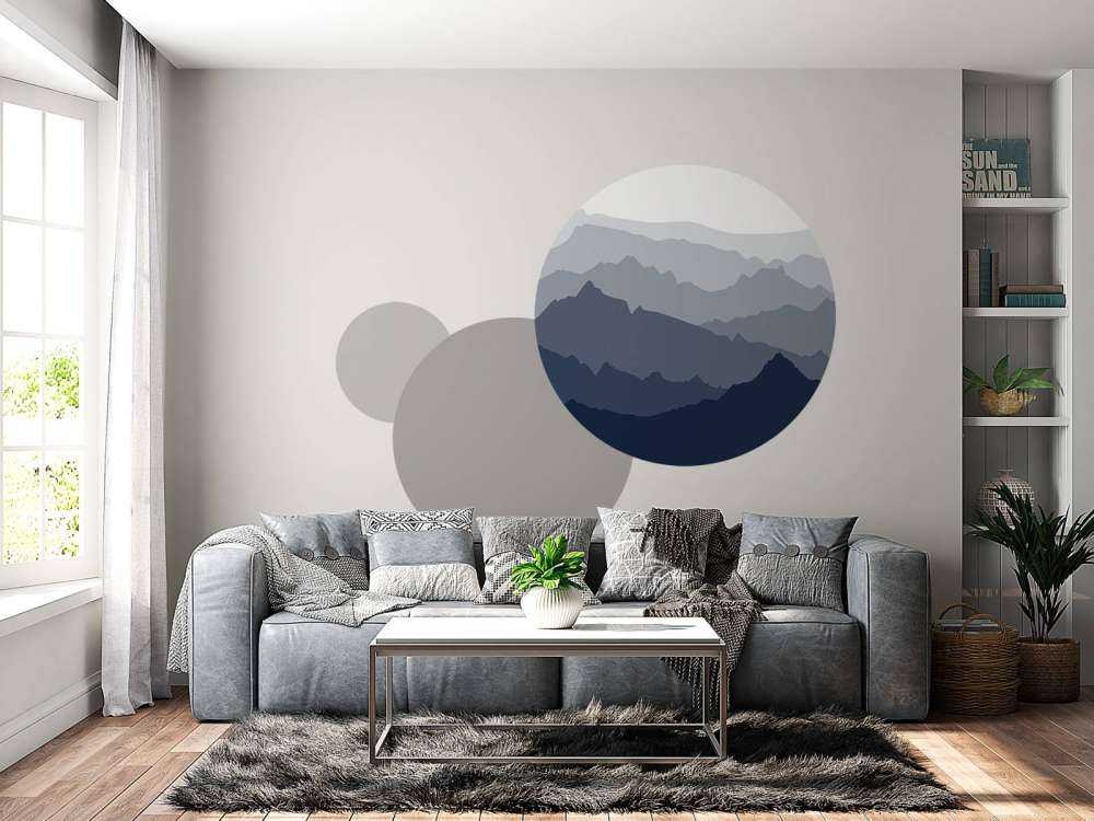 Paisibles couches de montagnes bleues