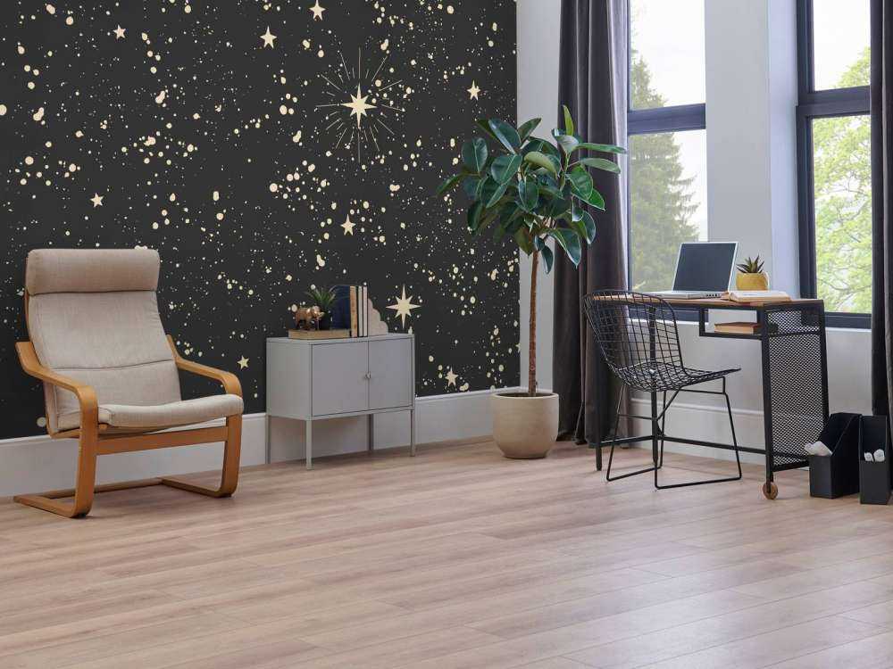 Étoiles dorées dans la lueur nocturne