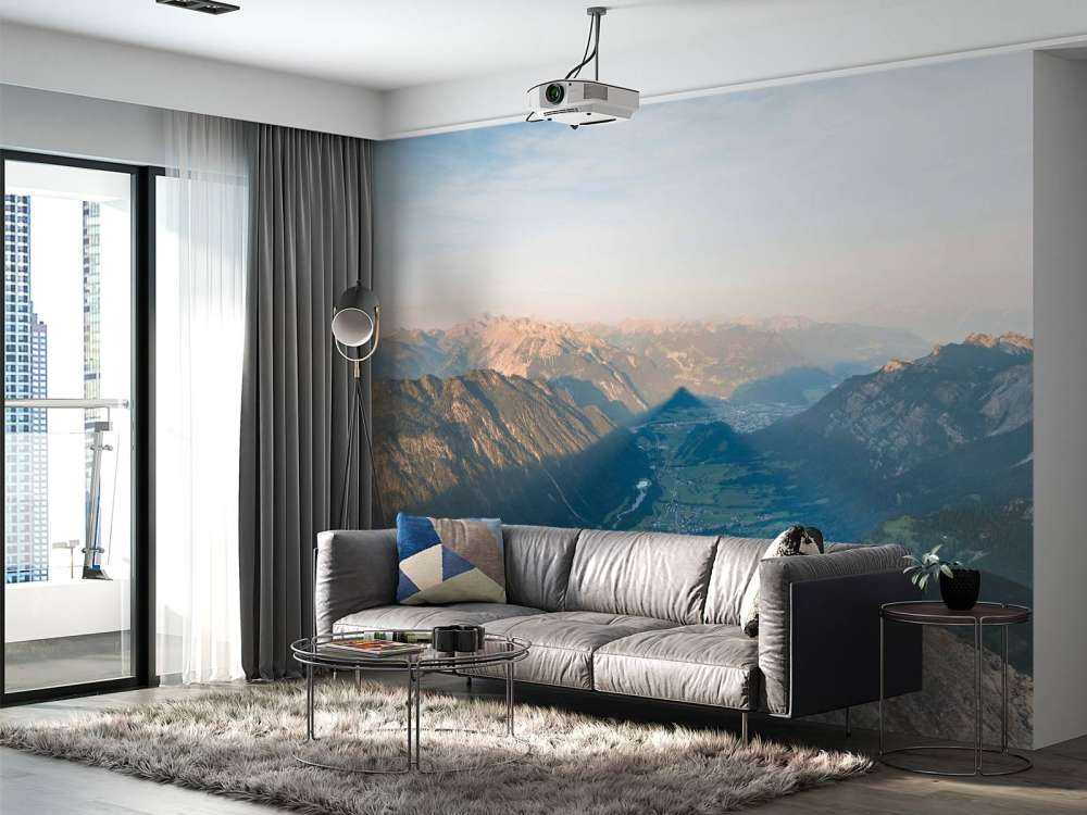 Ombre de la vallée dans l'aurore