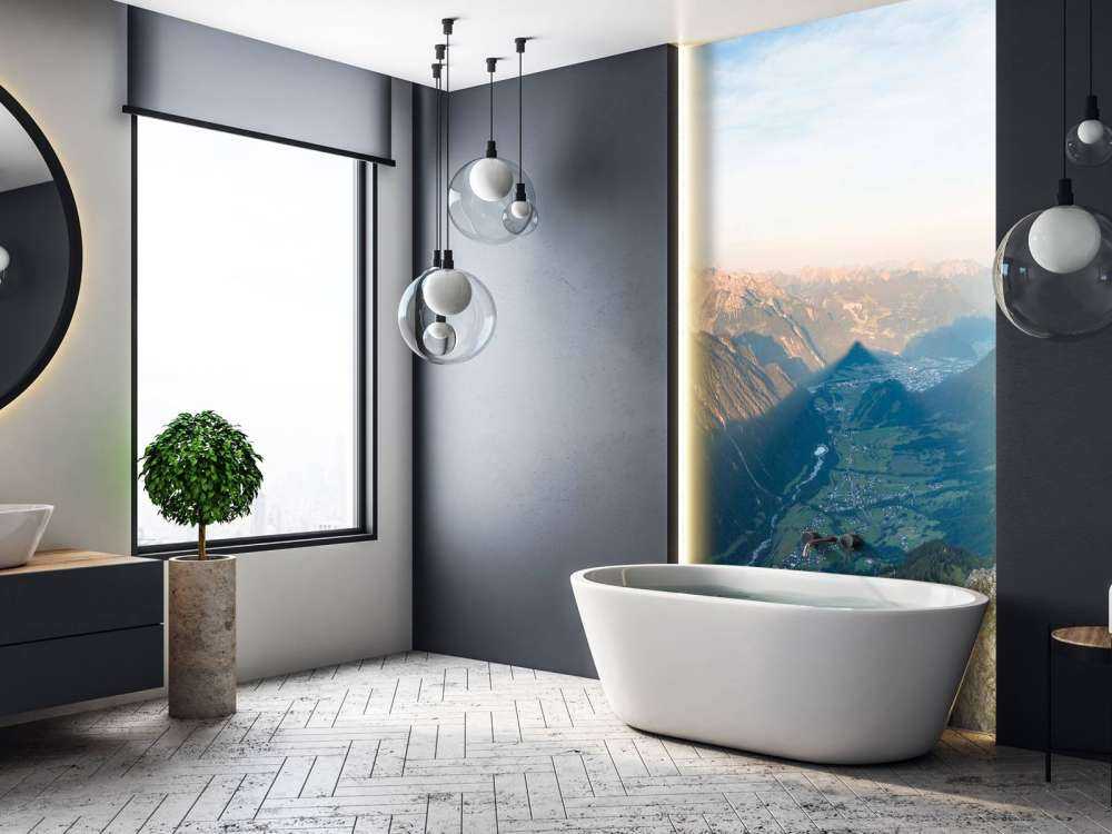 Ombre de la vallée dans l'aurore