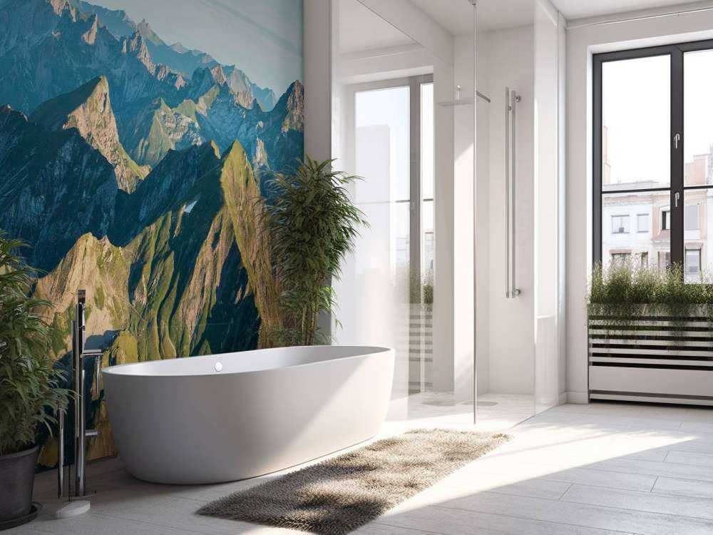 Lueur estivale sur la crête de la montagne.