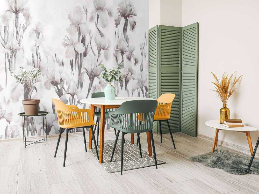 Les iris dansent un gris doux sans couture