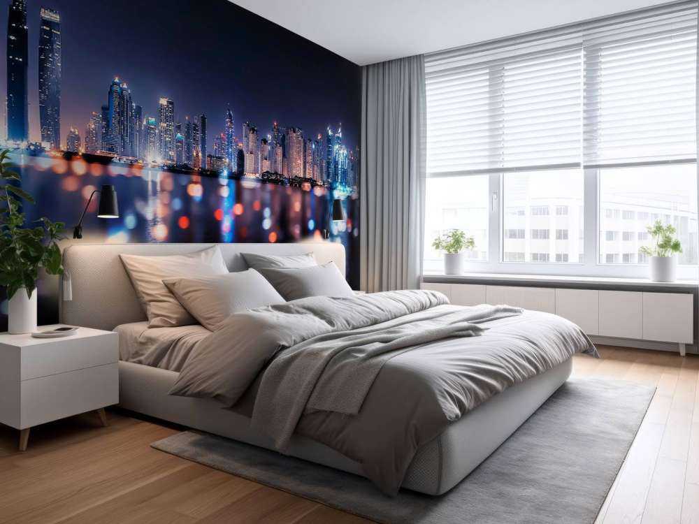 Horizon nocturne au bord de l'eau