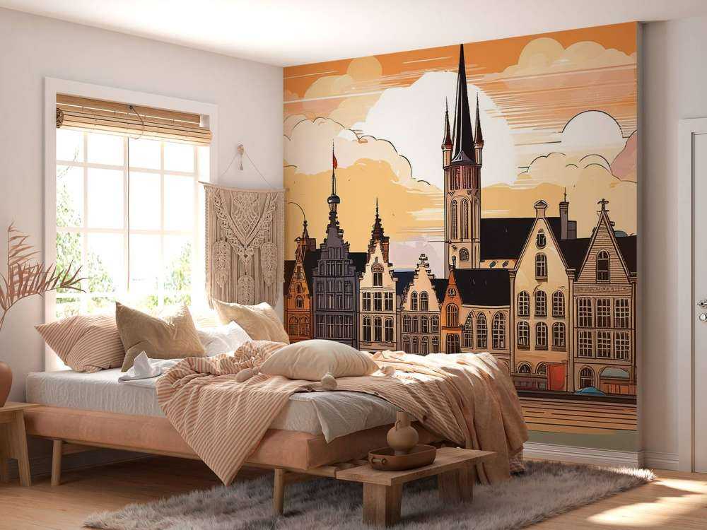 Illustration vintage de Gand