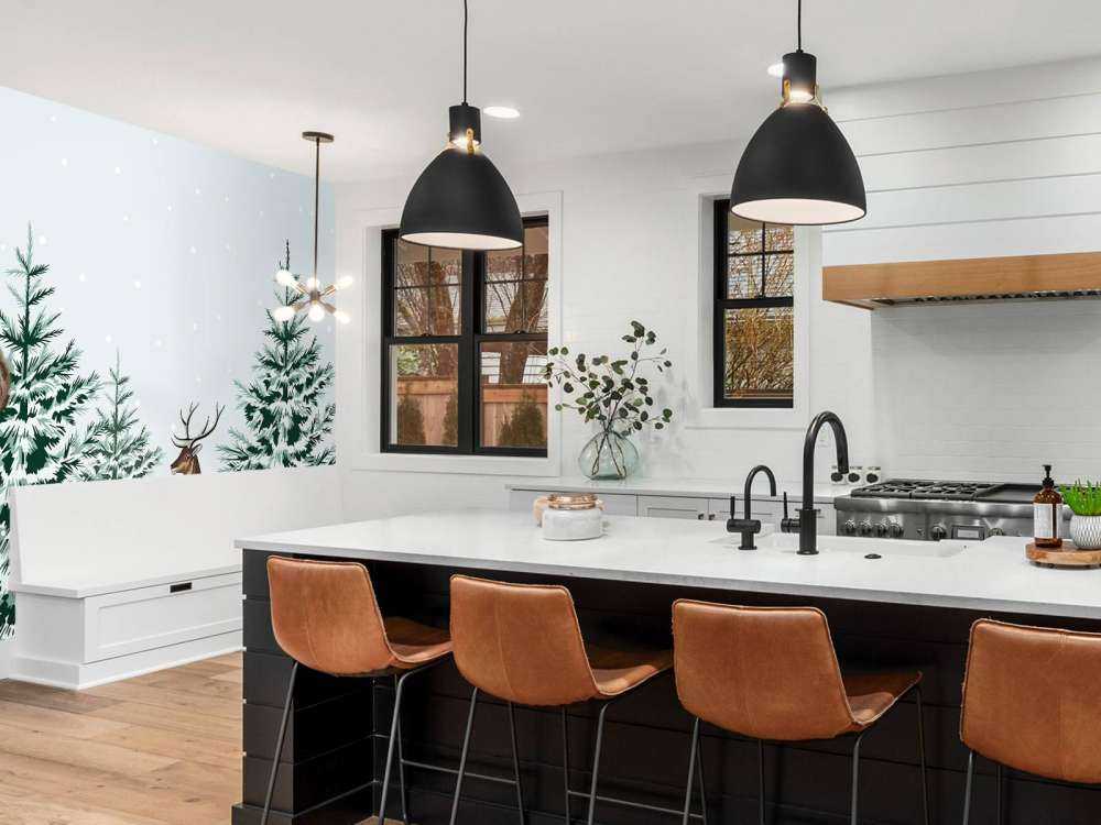 Joie des résidents de la forêt d'hiver