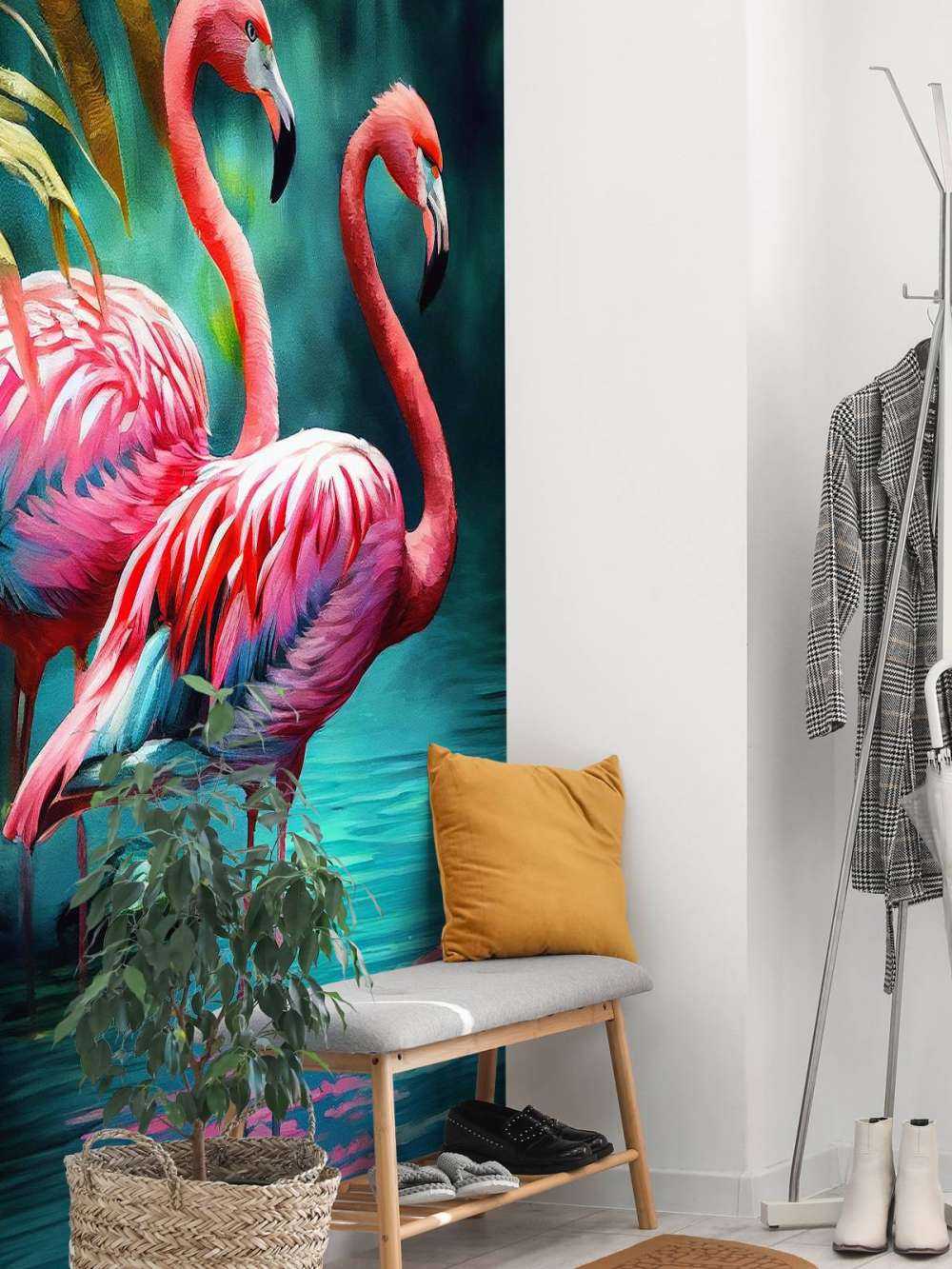 Duo de Flamants Rose Velours