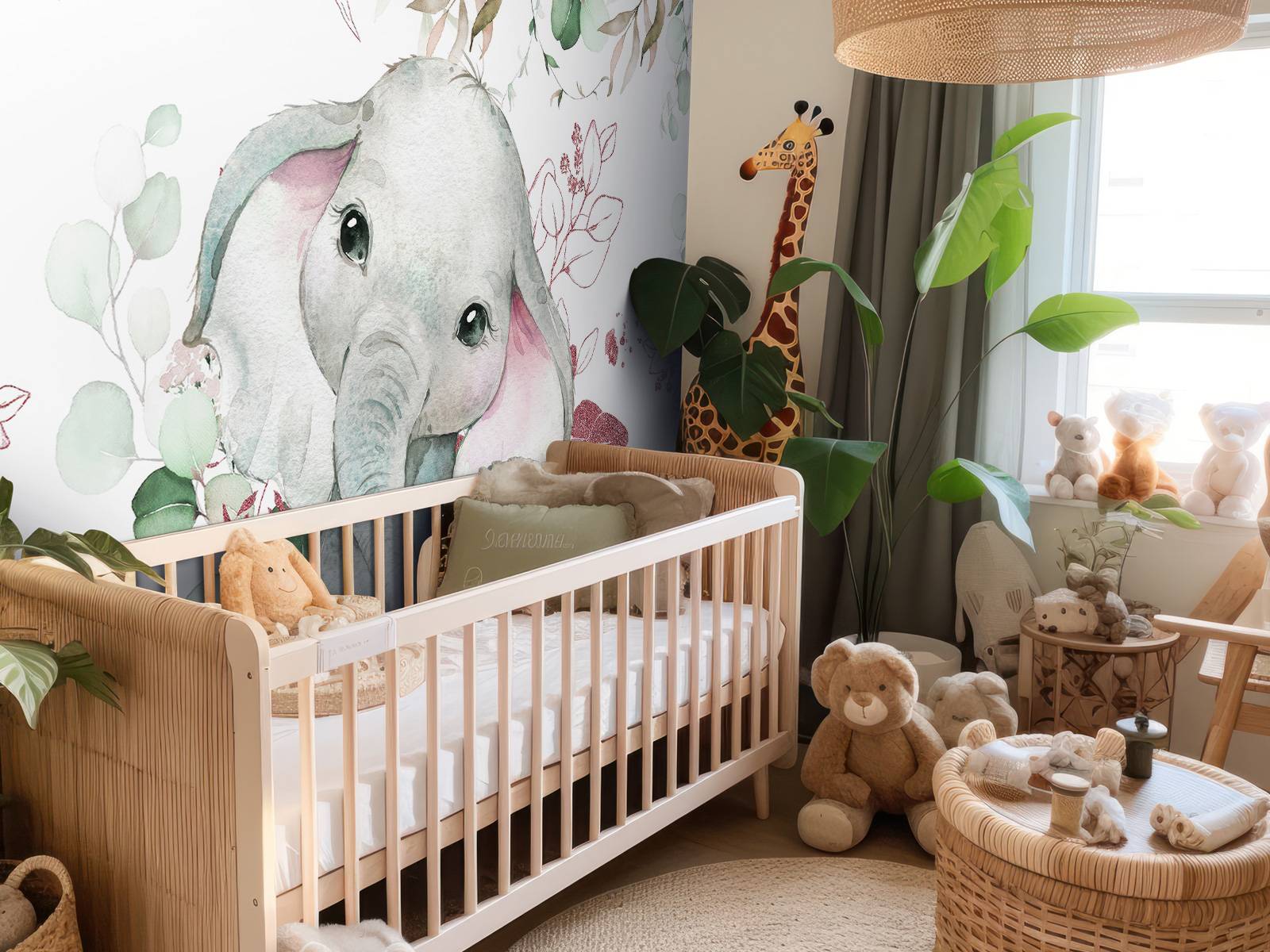 Toile murale Éléphant adorable / 75x112cm / Fabriqué en France Toile murale Éléphant adorable / 75x112cm / Fabriqué en France