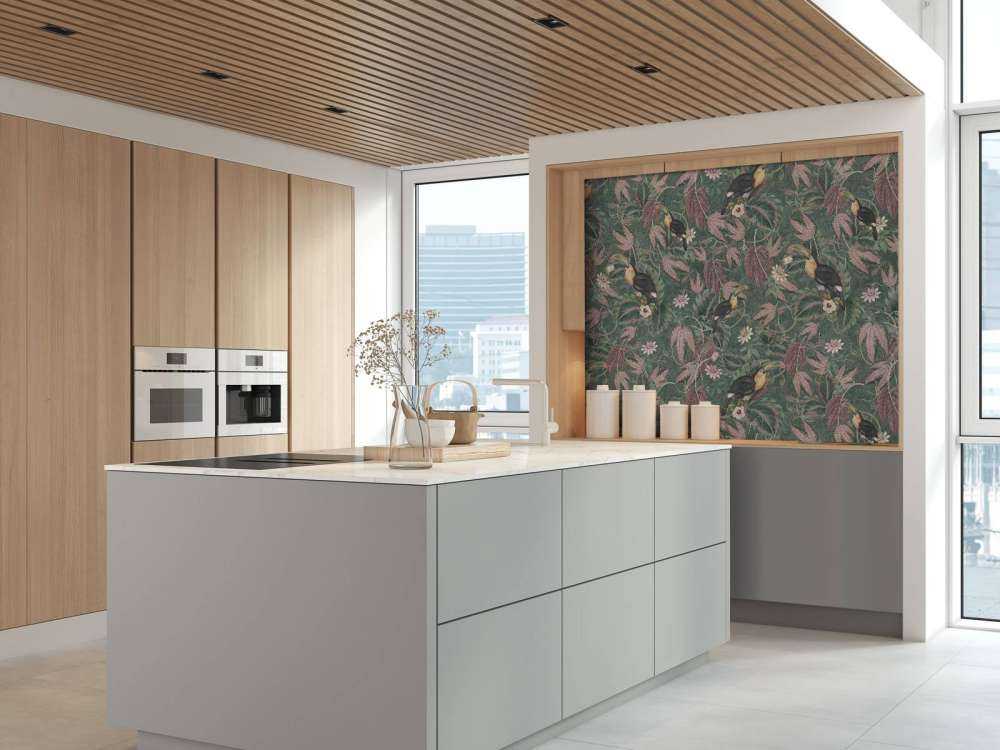 Oiseaux & toucans de la jungle tropicale - vert foncé