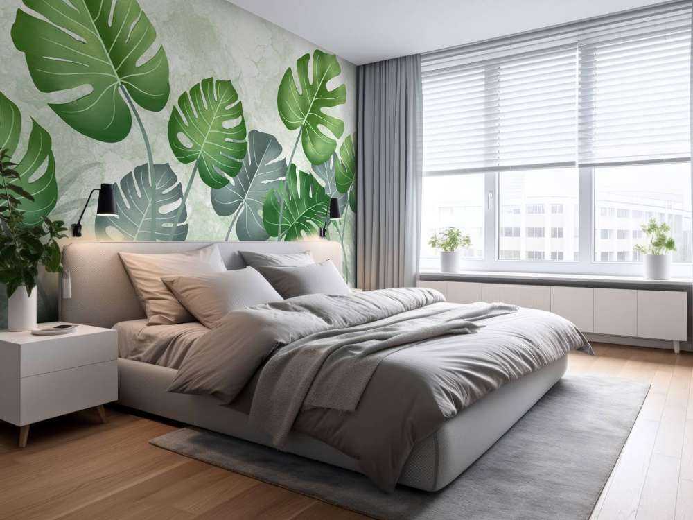 Feuilles sur du marbre