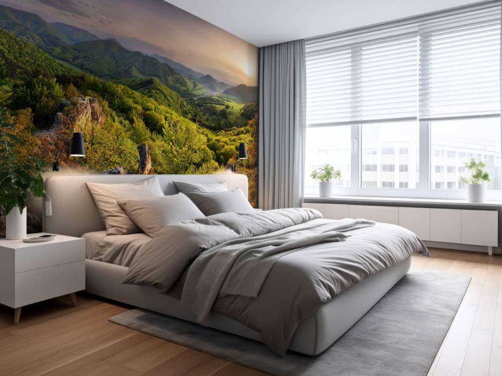 Paysage de montagne au printemps