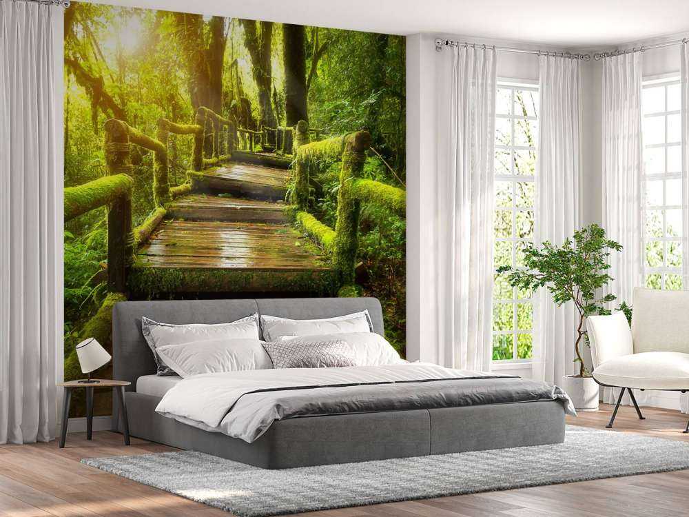 Grand escalier dans la jungle