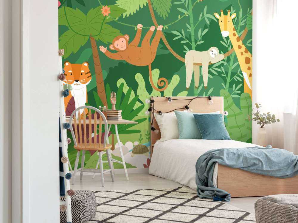 Animaux de la jungle heureux