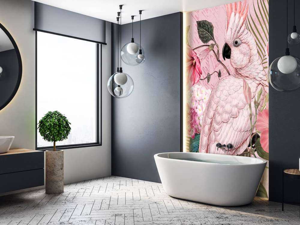 Cockatoo vintage nostalgia pink