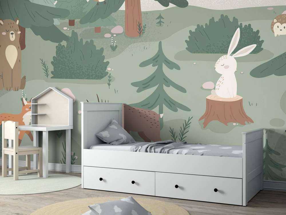 Forêt avec des animaux