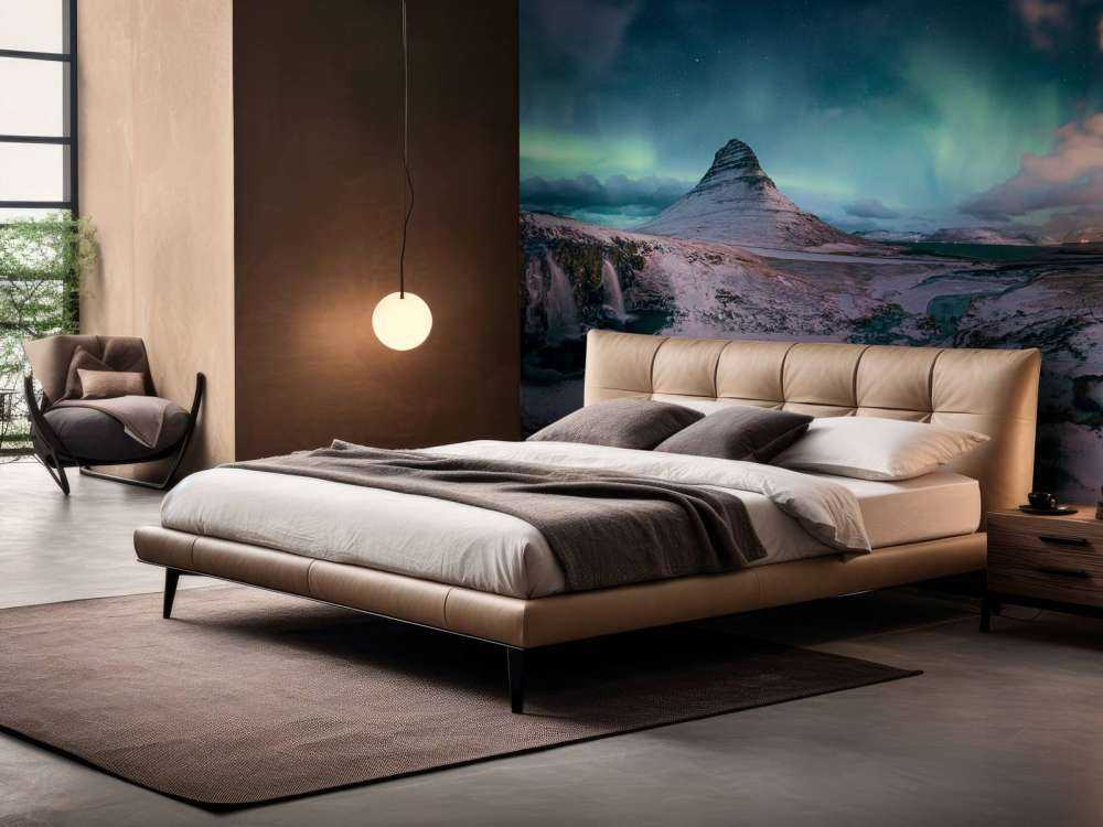 Kirkjufell avec aurores boréales