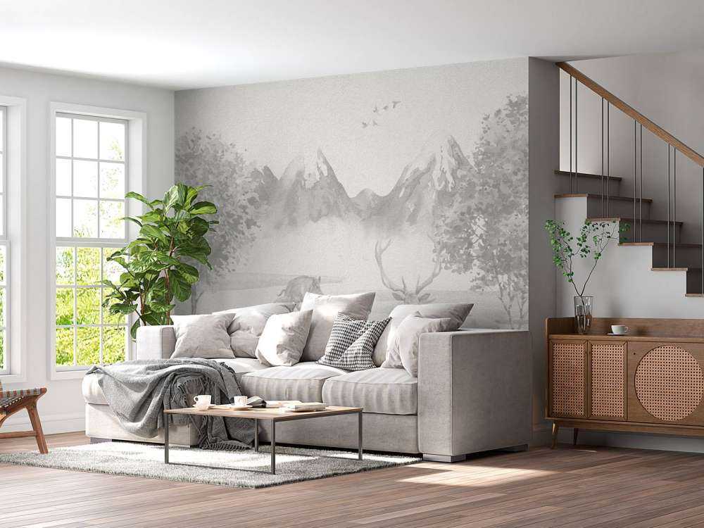 Animaux de la forêt en nuances de gris