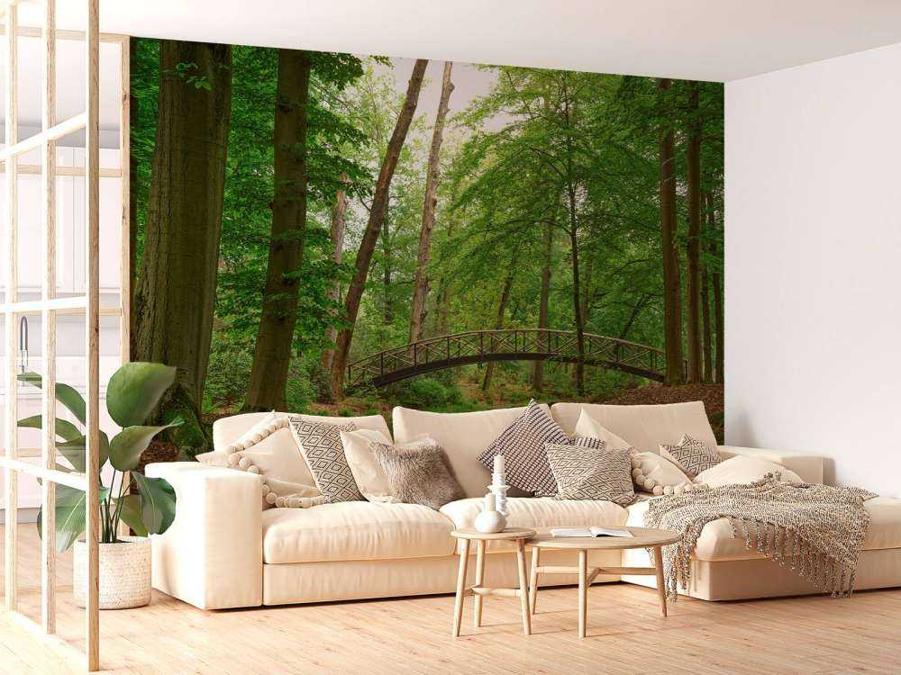 Pont en arc dans les bois