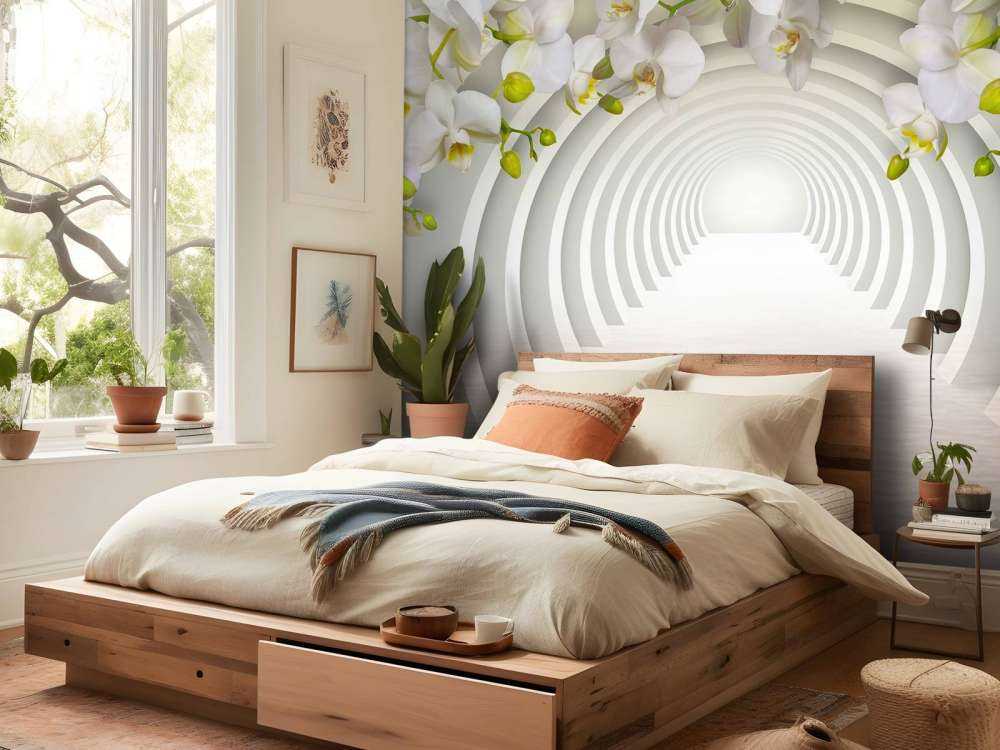 Tunnel avec orchidées