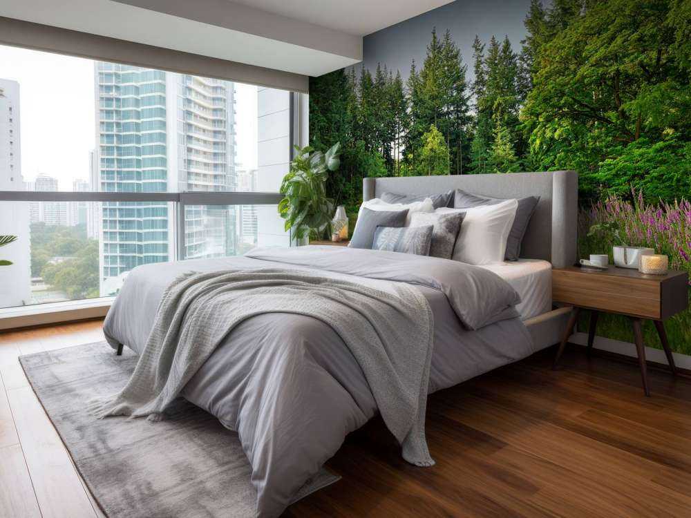 Espace ouvert dans une forêt