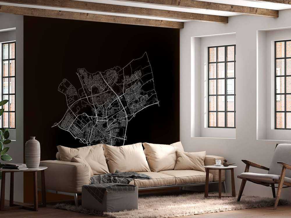 Carte de Den Bosch, noir