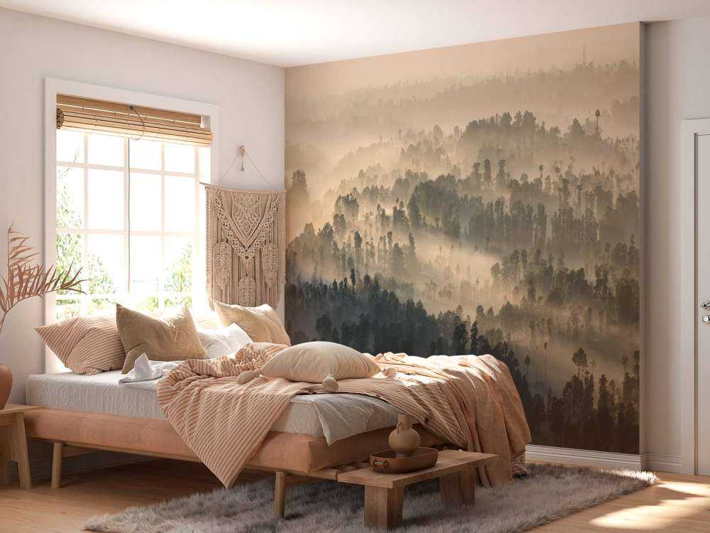 Montagnes brumeuses en Indonésie