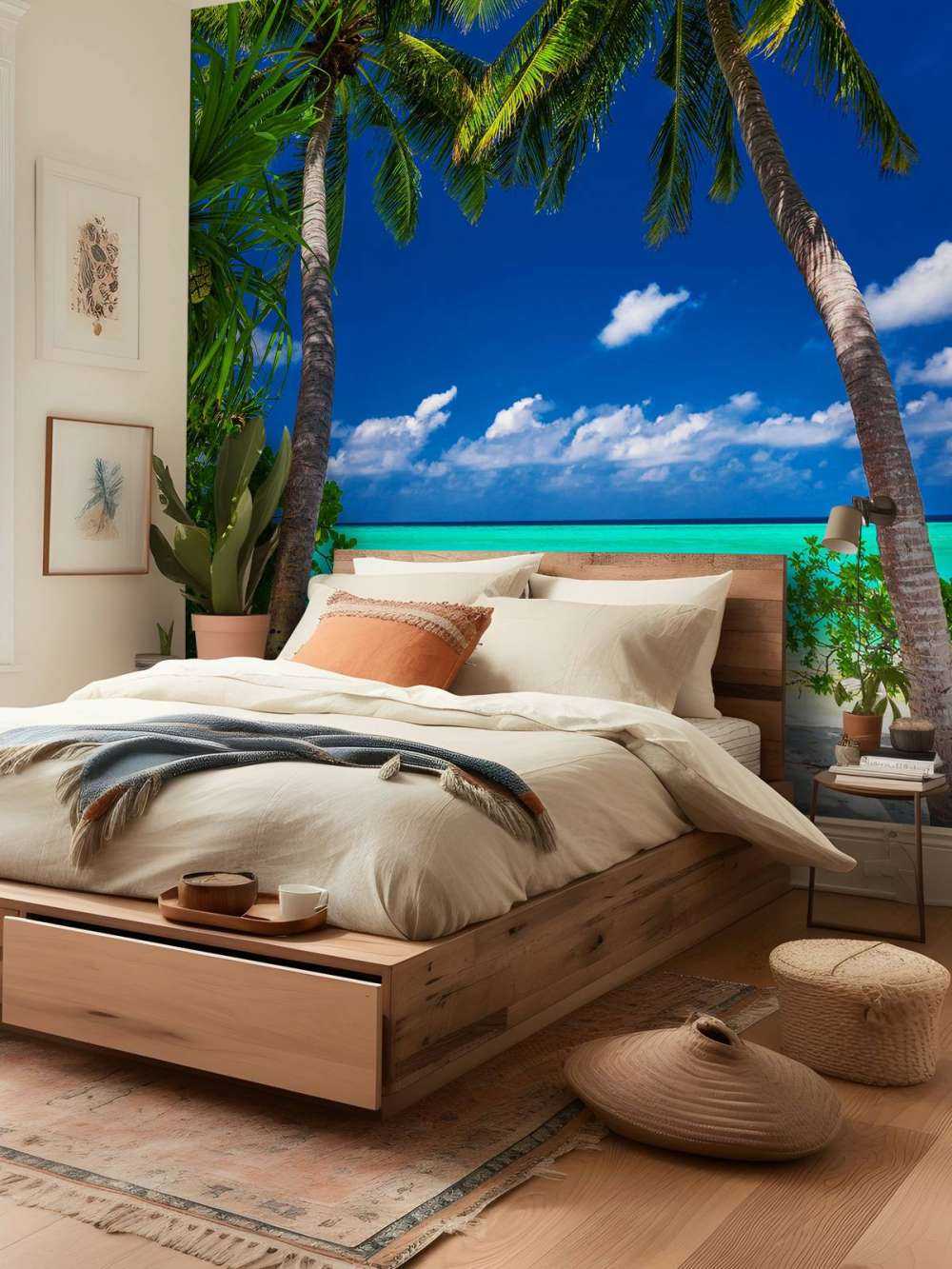 Palmiers sur une île