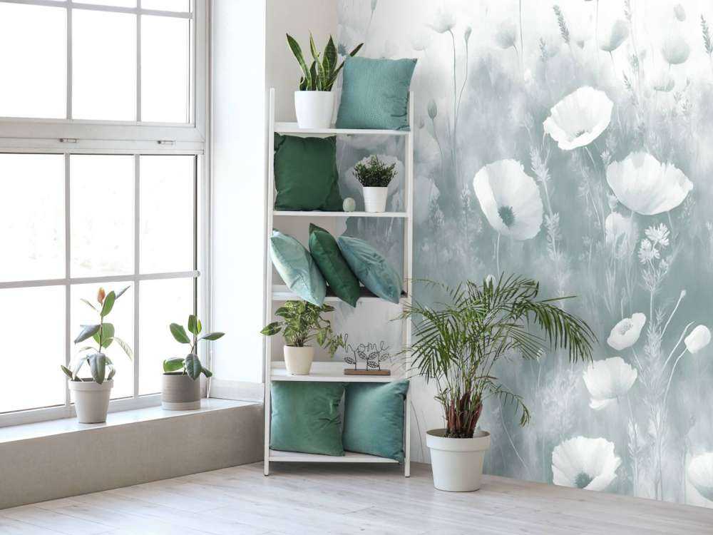 Danse de fleurs sauvages - vert foncé