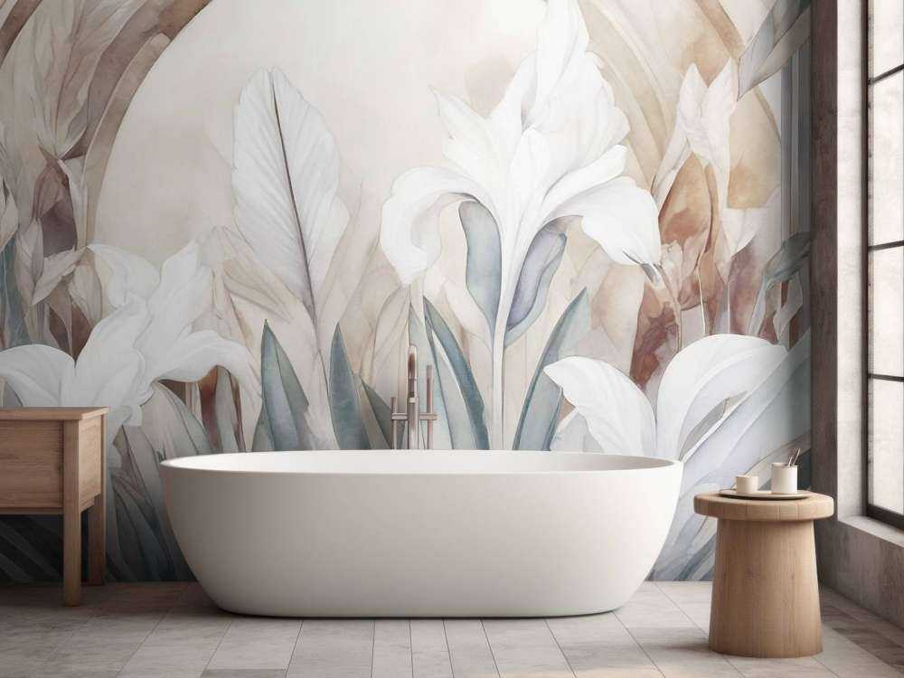 Iris au lever du soleil gris