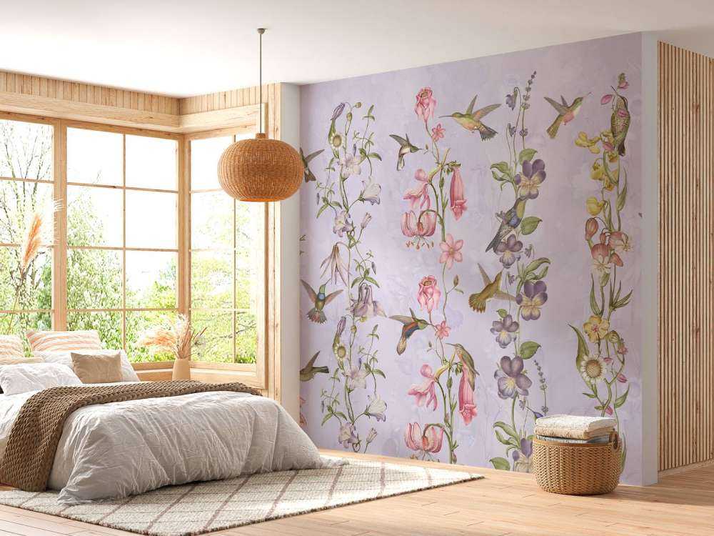 Weadow et Fleurs de Jardin Violet
