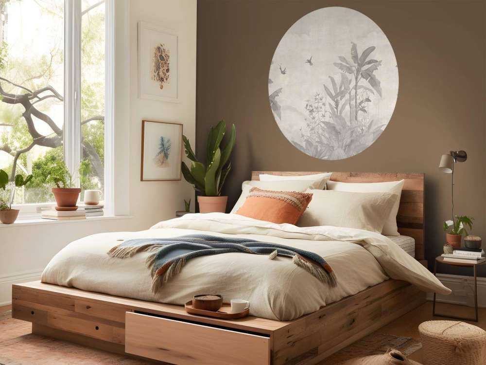 Jungle tropicale avec des colibris.