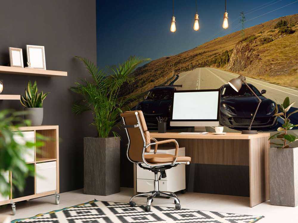 Supercars noires dans les montagnes